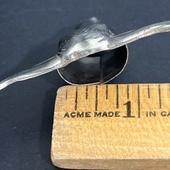 Metal Bull Head Longhorn Bolo Tie Slide Clip Vintage Texas USA - Picture 10 of 10